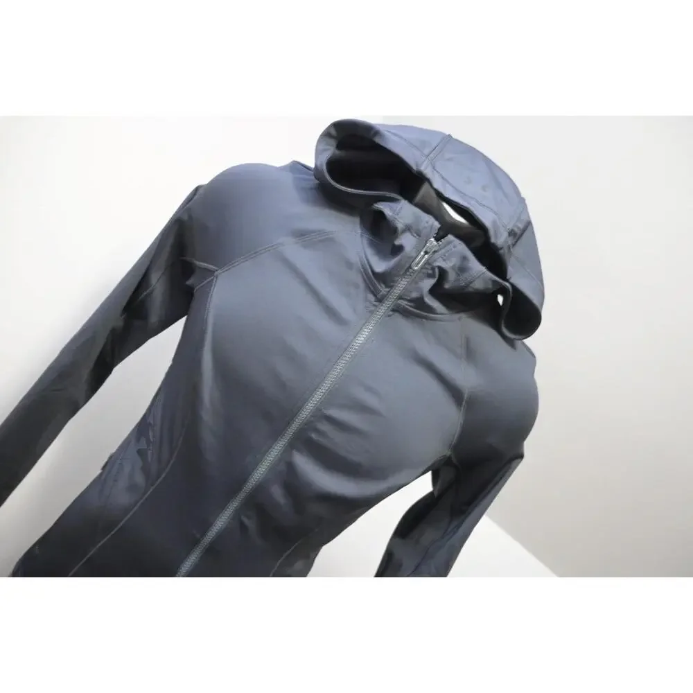 Under Armour Hoodie HeatGear Fitted Stretch Athletic Jacket Black‎ Womens Small